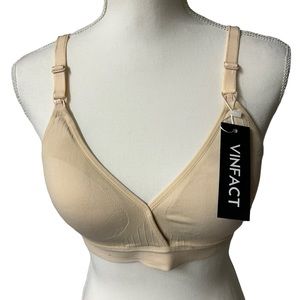 VINFACT set of two maternity nursing bras wirefree size medium NWT